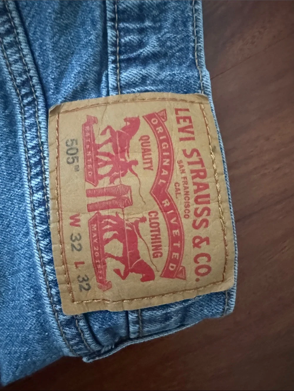Levi's Men's 505 Straight Jeans in Light Blue Denim